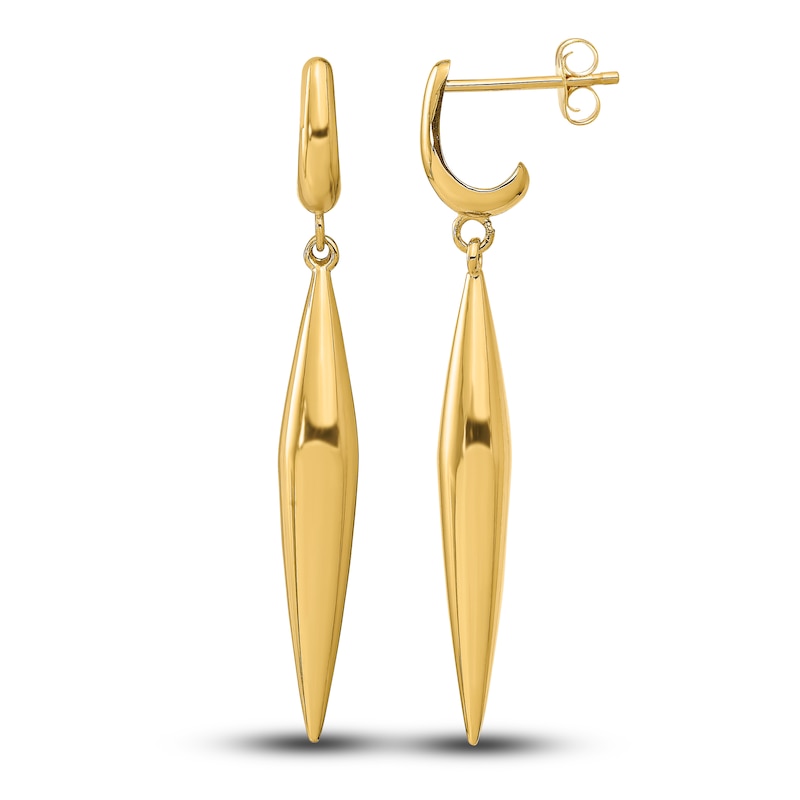 Main Image 1 of High-Polish Dangle Earrings 14K Yellow Gold