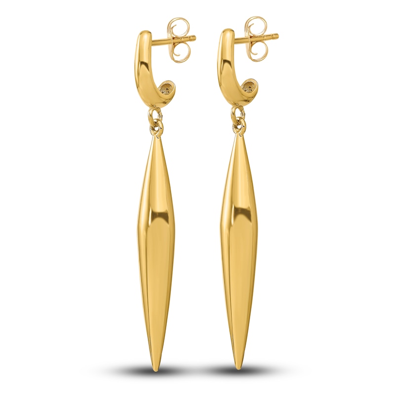 Main Image 2 of High-Polish Dangle Earrings 14K Yellow Gold