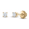 Thumbnail Image 1 of Certified Diamond Solitaire Stud Earrings 1/3 ct tw Round 14K Yellow Gold (I/I1)