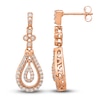 Thumbnail Image 1 of Diamond Dangle Earrings 3/8 ct tw Round 14K Rose Gold