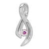 Thumbnail Image 2 of Natural Pink Sapphire Necklace Charm 14K White Gold 3mm