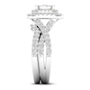 Thumbnail Image 2 of Diamond Double Halo Bridal Set 2 ct tw Round 14K White Gold