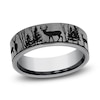 Thumbnail Image 1 of Men's Deer Wedding Band Grey Tantalum 7.0mm