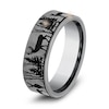 Thumbnail Image 2 of Men's Deer Wedding Band Grey Tantalum 7.0mm