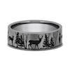 Thumbnail Image 3 of Men's Deer Wedding Band Grey Tantalum 7.0mm