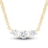 Thumbnail Image 1 of Diamond 3-Stone Pendant Necklace 1/2 ct tw Round 14K Yellow Gold