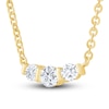 Thumbnail Image 3 of Diamond 3-Stone Pendant Necklace 1/2 ct tw Round 14K Yellow Gold