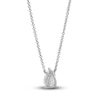 Thumbnail Image 3 of Lab-Created Diamond Solitaire Necklace 1 ct tw Pear-shaped 14K White Gold 19&quot; (SI2/F)