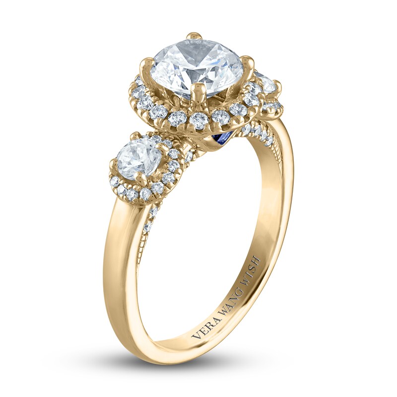 Main Image 2 of Vera Wang WISH Diamond Engagement Ring 2-1/4 ct tw Round 18K Yellow Gold