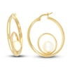 Thumbnail Image 1 of Freshwater Cultured Pearl Hoop Earrings 14K Yellow Gold