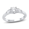 Thumbnail Image 0 of Diamond 3-Stone Engagement Ring 1 ct tw Pear/Round 14K White Gold