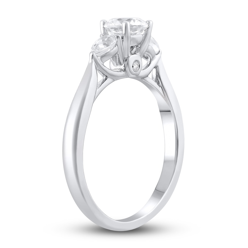 Diamond 3-Stone Engagement Ring 1 ct tw Pear/Round 14K White Gold | Jared
