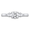 Thumbnail Image 2 of Diamond 3-Stone Engagement Ring 1 ct tw Pear/Round 14K White Gold