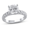 Thumbnail Image 0 of Lab-Created Diamond Engagement Ring 3-1/4 ct tw Round 14K White Gold