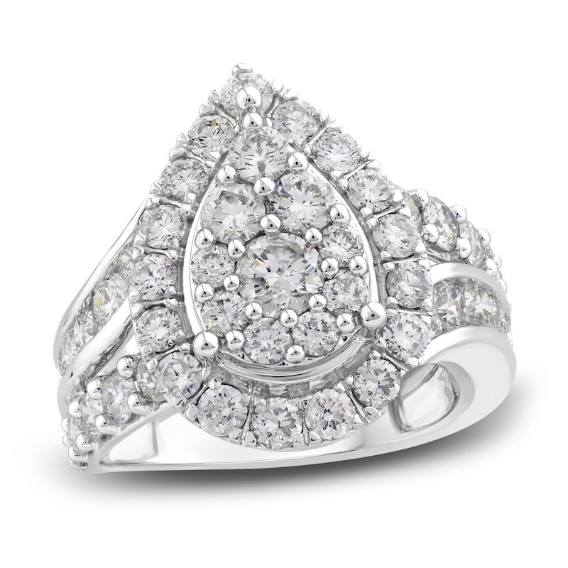 Main Image 1 of Diamond Engagement Ring 3 ct tw Round 14K White Gold