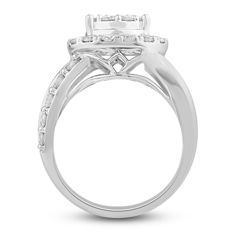 Main Image 2 of Diamond Engagement Ring 3 ct tw Round 14K White Gold