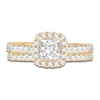 Thumbnail Image 2 of Diamond Bridal Set 1-1/2 ct tw Princess/Round 14K Yellow Gold