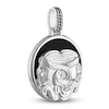 Thumbnail Image 2 of 1933 by Esquire Men's Natural Black Onyx & Natural White Topaz Gemini Charm Sterling Silver