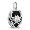 Thumbnail Image 1 of 1933 by Esquire Men's Natural Onyx & Natural White Topaz Cancer Charm Sterling Silver