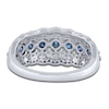 Thumbnail Image 3 of Blue & White Diamond Anniversary Band 1 ct tw Round 14K White Gold