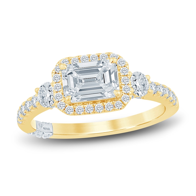 Main Image 1 of Pnina Tornai Lab-Created Diamond Engagement Ring 1-5/8 ct tw Round 14K Yellow Gold