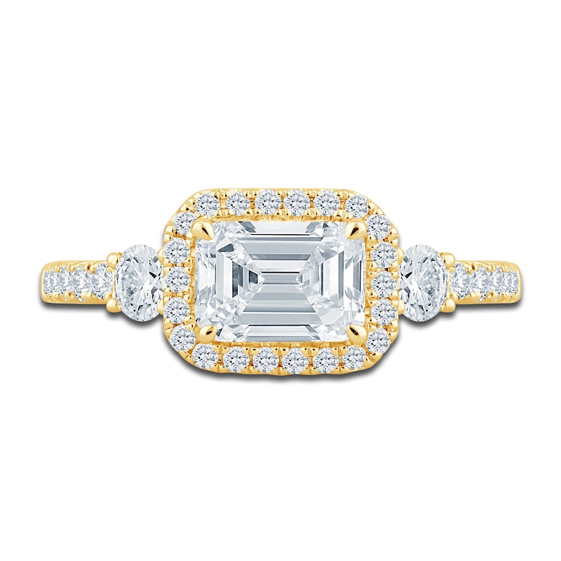 Main Image 3 of Pnina Tornai Lab-Created Diamond Engagement Ring 1-5/8 ct tw Round 14K Yellow Gold