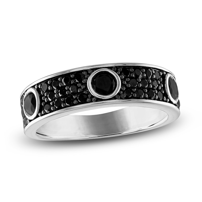 Main Image 1 of 1933 by Esquire Men's Natural Black Spinel Ring Sterling Silver