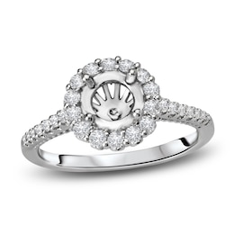 Diamond Engagement Ring Setting 1/2 ct tw Round 14K White Gold