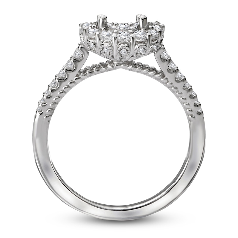 Main Image 2 of Diamond Engagement Ring Setting 1/2 ct tw Round 14K White Gold