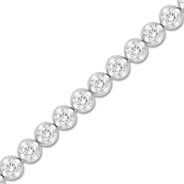 Men's Lab-Created Diamond Bracelet 2-1/2 ct tw Round 14K White Gold 8.5&quot;