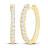 Thumbnail Image 2 of Diamond Hoop Earrings 3/4 ct tw 10K Yellow Gold