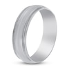 Thumbnail Image 2 of Milgrain Beveled Wedding Band Platinum 8mm