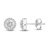 Thumbnail Image 1 of Diamond Halo Earrings 1 ct tw 14K White Gold