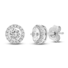 Thumbnail Image 2 of Diamond Halo Earrings 1 ct tw 14K White Gold