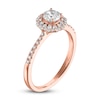 Thumbnail Image 2 of Diamond Floral Halo Engagement Ring 3/4 ct tw 14K Rose Gold