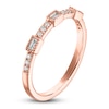 Thumbnail Image 2 of Round & Baguette-Cut Diamond Stackable Anniversary Band 1/8 ct tw 14K Rose Gold