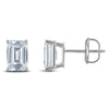 Thumbnail Image 0 of Emerald-Cut Lab-Created Diamond Solitaire Stud Earrings 1-1/2 ct tw 14K White Gold (F/SI2)