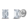 Thumbnail Image 1 of Emerald-Cut Lab-Created Diamond Solitaire Stud Earrings 1-1/2 ct tw 14K White Gold (F/SI2)