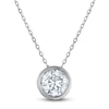 Thumbnail Image 1 of Certified Diamond Bezel-Set Solitaire Necklace 1 ct tw 14K White Gold 18&quot; (I1/I)