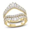 Thumbnail Image 1 of Lab-Created Diamond Enhancer Baguette & Round-Cut Ring 2 ct tw 14K Yellow Gold