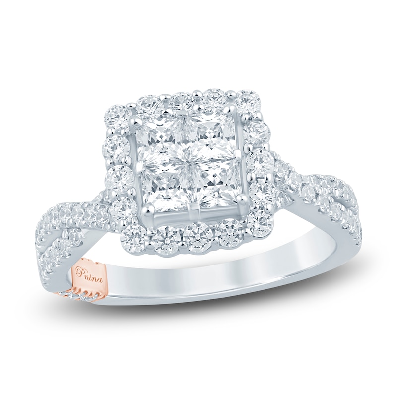 Main Image 1 of Pnina Tornai Princess-Cut Diamond Quad Engagement Ring 1-3/4 ct tw 14K White Gold