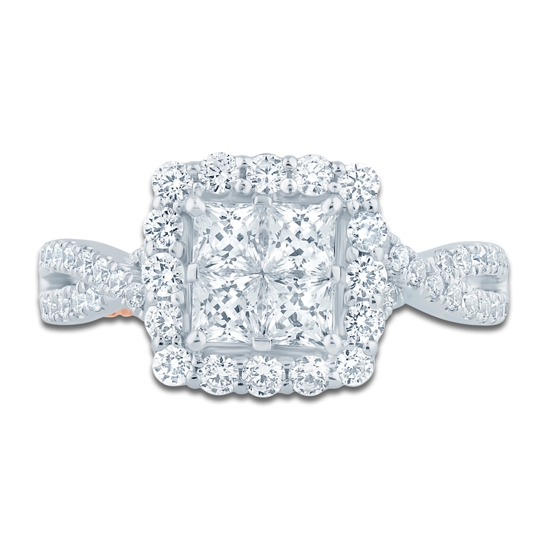 Main Image 3 of Pnina Tornai Princess-Cut Diamond Quad Engagement Ring 1-3/4 ct tw 14K White Gold