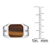 Thumbnail Image 6 of Men's Octagon-Cut Natural Tiger's Eye Quartz & Black Spinel Ring Stainless Steel