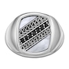 Thumbnail Image 2 of Men's Natural Mother-of-Pearl & Black Spinel Textured Ring Stainless Steel