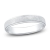 Thumbnail Image 1 of Men's Sandblasted Wedding Band 14K White Gold 4mm