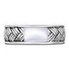 Thumbnail Image 3 of Men's Natural Mother-of-Pearl Weave Pattern Ring Sterling Silver