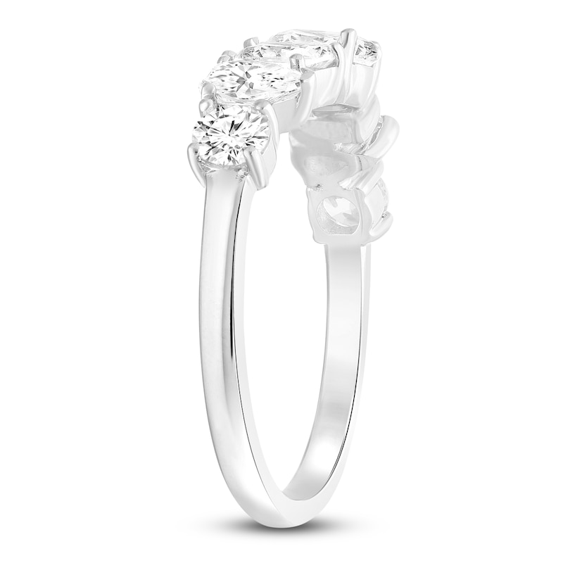 Main Image 2 of Pear, Round & Emerald-Cut Lab-Created Diamond Fashion Ring 1-1/2 ct tw 14K White Gold