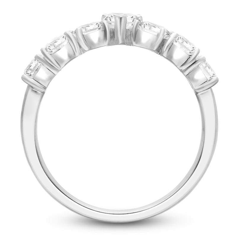 Main Image 3 of Pear, Round & Emerald-Cut Lab-Created Diamond Fashion Ring 1-1/2 ct tw 14K White Gold