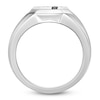 Thumbnail Image 3 of Men's Black Diamond Octagon Signet Ring 1/8 ct tw Sterling Silver