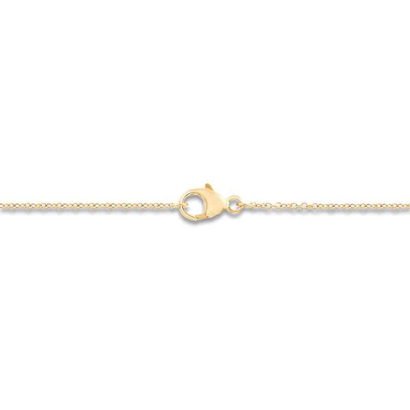 Main Image 3 of Children's Diamond-Accent Cross Necklace 14K Yellow Gold 13&quot;